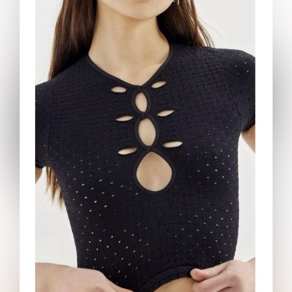 Urban Outfitters Out From Under Black Valley of the Dolls Crop Top